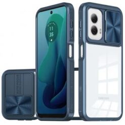 For Motorola Moto G 5G 2024 Fusion Transparent Clear Hybrid Case Cover - Blue