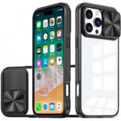 iPhone 16 Pro Max 6.9 inch Fusion Transparent Clear Hybrid Case Cover - Black