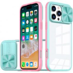 iPhone 16 Pro Max 6.9 inch Fusion Transparent Clear Hybrid Case Cover - Pink/Blue