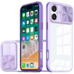 For iPhone 16 Plus 6.7 inch Fusion Transparent Clear Hybrid Case Cover - Purple