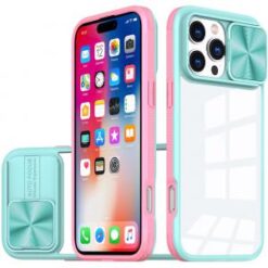 iPhone 16 Pro 6.3 inch Fusion Transparent Clear Hybrid Case Cover - Pink/Blue