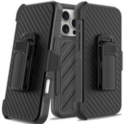 iPhone 16 Pro Max 6.9 inch Noble lined shockproof dual layer hybrid - Black/Grey