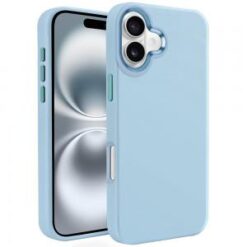 For iPhone 16 Plus 6.7 inch Premium LIQUID Silicone with Metal Buttons and Camera Edges Case Cover -