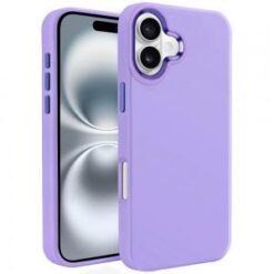 iPhone 16 6.1 inch Premium LIQUID Silicone with Metal Buttons and Camera Edges Case Cover - Rose
