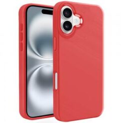 iPhone 16 6.1 inch Premium LIQUID Silicone with Metal Buttons and Camera Edges Case Cover - Beig
