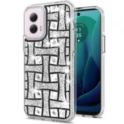For Motorola Moto G 5G 2024 Bling Hybrid Case Cover - K
