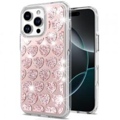 iPhone 16 Pro Max 6.9 inch Bling Hybrid Case Cover - E