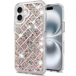 iPhone 16 6.1 inch Bling Hybrid Case Cover - H
