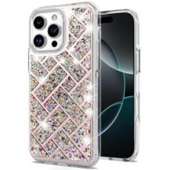 iPhone 16 Pro 6.3 inch Bling Hybrid Case Cover - C
