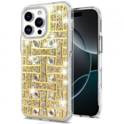 iPhone 16 Pro 6.3 inch Bling Hybrid Case Cover - I