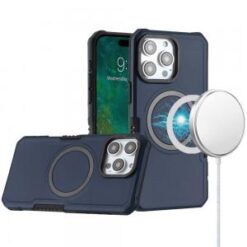 iPhone 16 Pro 6.3 inch Grip [Magneti Circle] Metal Shockproof Hybrid - Dark Blue