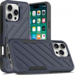 iPhone 16 Pro Max 6.9 inch Noble lined shockproof dual layer hybrid - Blue/Black