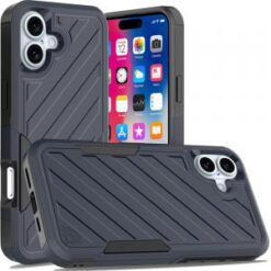 iPhone 16 6.1 inch OPTIMUM Magnetic Ring Stand Hybrid Case Cover - Black