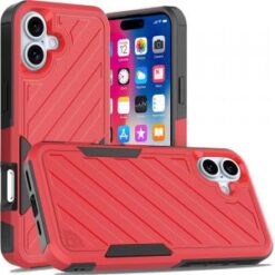iPhone 16 6.1 inch OPTIMUM Magnetic Ring Stand Hybrid Case Cover - Blue