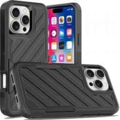 iPhone 16 Pro 6.3 inch Noble lined shockproof dual layer hybrid - Black/Black