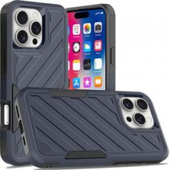 iPhone 16 Pro 6.3 inch Noble lined shockproof dual layer hybrid - Blue/Black