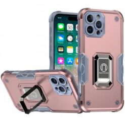 iPhone 16 Pro Max 6.9 inch OPTIMUM Magnetic Ring Stand Hybrid Case Cover - Rose Gold
