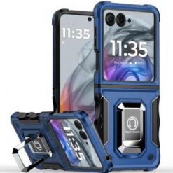 For Motorola Razr 2024 OPTIMUM Magnetic Ring Stand Hybrid - Blue