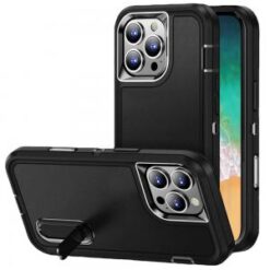 iPhone 16 Pro Max 6.9 inch PEAK 3in1 Toughest Hybrid with Stand Cover Case - Black/Black