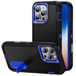 iPhone 16 Pro 6.3 inch PEAK 3in1 Toughest Hybrid with Stand Cover Case - Black/Blue