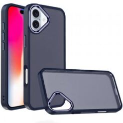 iPhone 16 6.1 inch Splendid Glitter with Diamonds All Around Edges Ring Stand Case Cover - Black