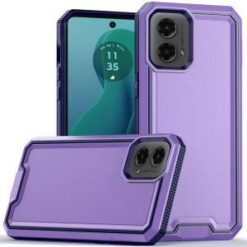 For Motorola Moto G 5G 2024 Rank Tough Strong Modern Fused Hybrid Case Cover - Light Purple