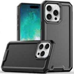 iPhone 16 Pro Max 6.9 inch Rank Tough Strong Modern Fused Hybrid Case Cover - Black