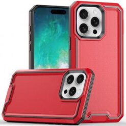 iPhone 16 Pro Max 6.9 inch Rank Tough Strong Modern Fused Hybrid Case Cover - Red