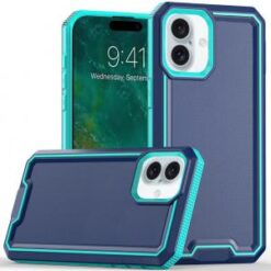 iPhone 16 6.1 inch Robust Magnetic Kickstand Hybrid Case Cover - Black
