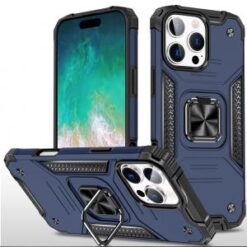 iPhone 16 Pro Max 6.9 inch Robust Magnetic Kickstand Hybrid Case Cover - Blue