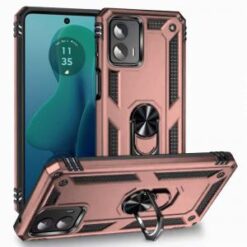 For Motorola Moto G 5G 2024 Ring Magnetic Kickstand Hybrid Case Cover - Rose Gold
