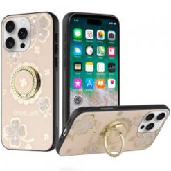 iPhone 16 Pro Max 6.9 inch SPLENDID Diamond Glitter Ornaments Engraving Case Cover - Good Luck F