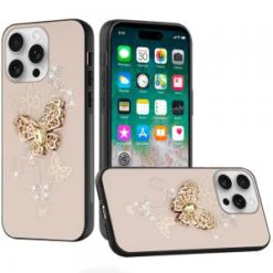 iPhone 16 Pro Max 6.9 inch SPLENDID Diamond Glitter Ornaments Engraving Case Cover - Garden Butt