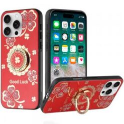 iPhone 16 Pro Max 6.9 inch SPLENDID Diamond Glitter Ornaments Engraving Case Cover - Good Luck F