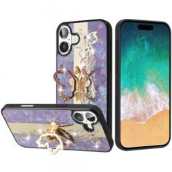 For iPhone 16 Plus 6.7 inch SPLENDID Diamond Glitter Ornaments Engraving Case Cover - Enchanted Butt