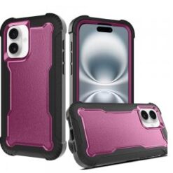 iPhone 16 6.1 inch Sturdy Think 3in1 Tough Hybrid - Hot Pink