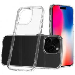 iPhone 16 Pro 6.3 inch PURE CRYSTAL Transparent Thick 2.0mm ShockProof Chromed Buttons Case Cove