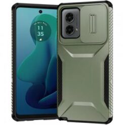 For Motorola Moto G 5G 2024 Ultimate U Design Hybrid with Camera Window Covering - Midnight Green