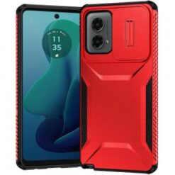 For Motorola Moto G 5G 2024 Ultimate U Design Hybrid with Camera Window Covering - Red