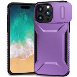 iPhone 16 Pro Max 6.9 inch Ultimate U Design Hybrid with Camera Window Covering - Purple