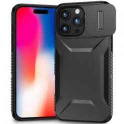 iPhone 16 Pro 6.3 inch Ultimate U Design Hybrid with Camera Window Covering - Black