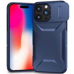 iPhone 16 Pro 6.3 inch Ultimate U Design Hybrid with Camera Window Covering - Dark Blue