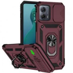 For Motorola Moto G 5G 2024 Well Protective Magentic Ring Stand Camera Protective Cover Case - Burgu