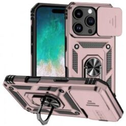 iPhone 16 Pro Max 6.9 inch Well Protective Magentic Ring Stand Camera Protective Cover Case - Ro