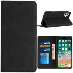 For iPhone 16 Plus 6.7 inch Wallet Premium PU Vegan Leather ID Card Money Holder with Magnetic Closu