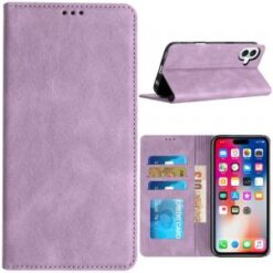 iPhone 16 6.1 inch Wallet Premium PU Vegan Leather ID Card Money Holder with Magnetic Closure -