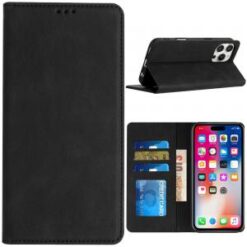 iPhone 16 Pro 6.3 inch Wallet Premium PU Vegan Leather ID Card Money Holder with Magnetic Closur
