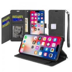 iPhone 16 6.1 inch Wallet ID Card Holder Case Cover - Hot Pink