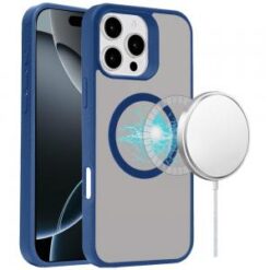 iPhone 16 Pro Max 6.9 inch Magnetic Circle Smooth Touch Tough Hybrid - Dark Blue