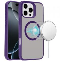 iPhone 16 Pro Max 6.9 inch Magnetic Circle Smooth Touch Tough Hybrid - Dark Purple